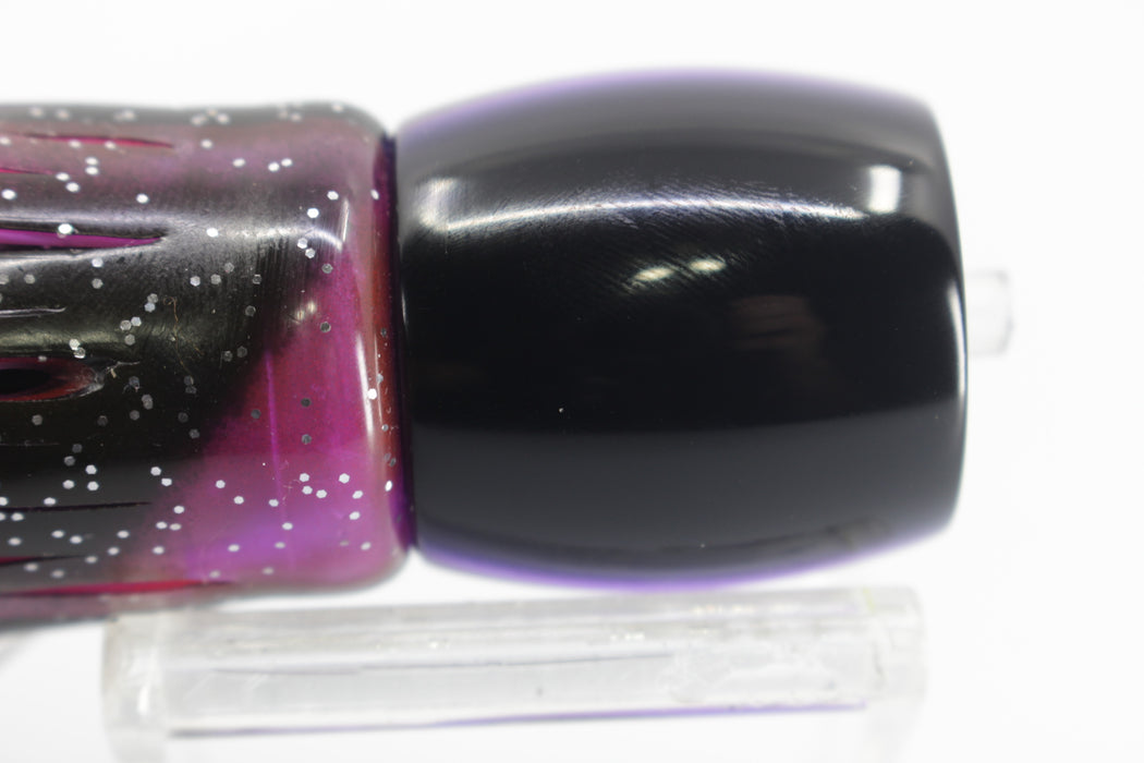 Moyes Lures Purple Rainbow Black Back Large Tang 9" 3oz Skirted Purple-Black-Silver