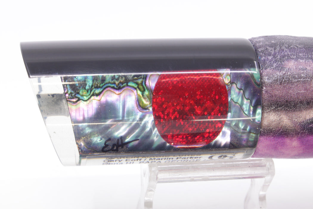 Marlin Magic Blue-Purple Abalone Black Back Red Eyes Papa George 12" 9oz ALV Purple Skipjack