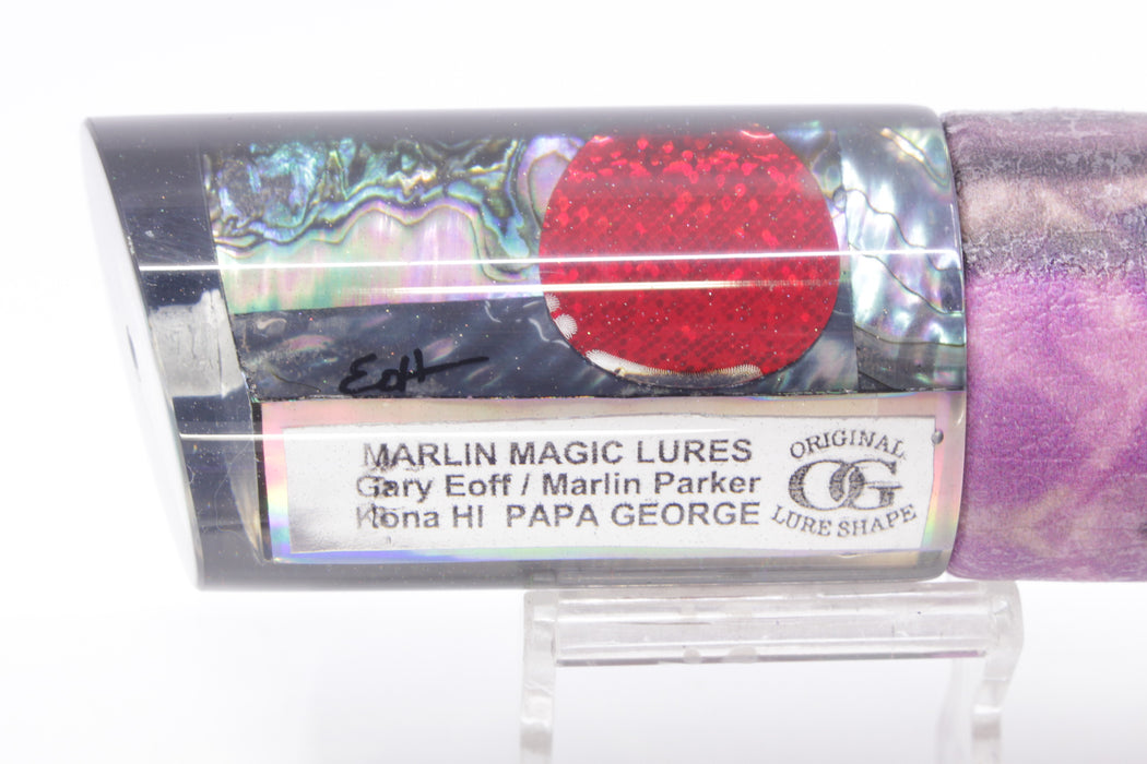 Marlin Magic Blue-Purple Abalone Black Back Red Eyes Papa George 12" 9oz ALV Purple Skipjack