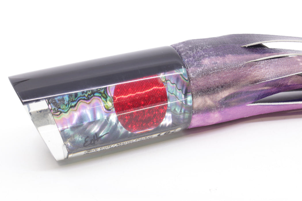Marlin Magic Blue-Purple Abalone Black Back Red Eyes Papa George 12" 9oz ALV Purple Skipjack