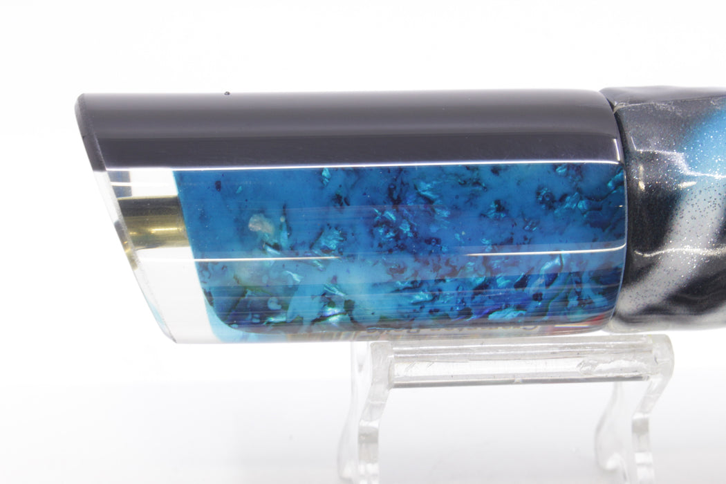 Crampton Baits Blue Abalone Black Back Tube 12" 7.2oz Fire Tailz Vinyl Wahoo