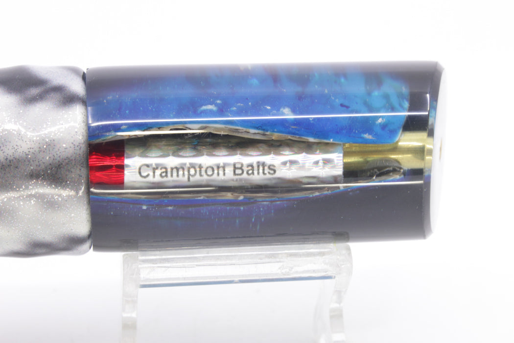 Crampton Baits Blue Abalone Black Back Tube 12" 7.2oz Fire Tailz Vinyl Wahoo