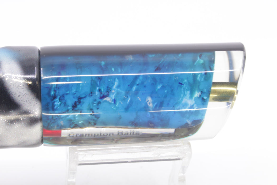 Crampton Baits Blue Abalone Black Back Tube 12" 7.2oz Fire Tailz Vinyl Wahoo