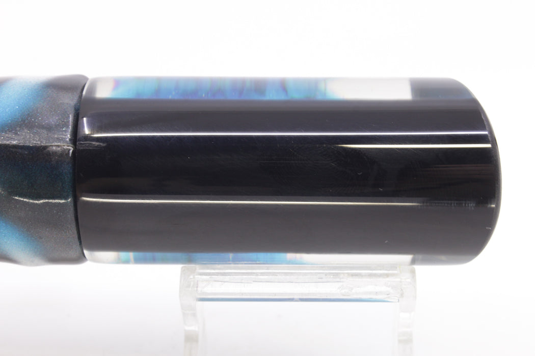 Crampton Baits Blue Abalone Black Back Tube 12" 7.2oz Fire Tailz Vinyl Wahoo