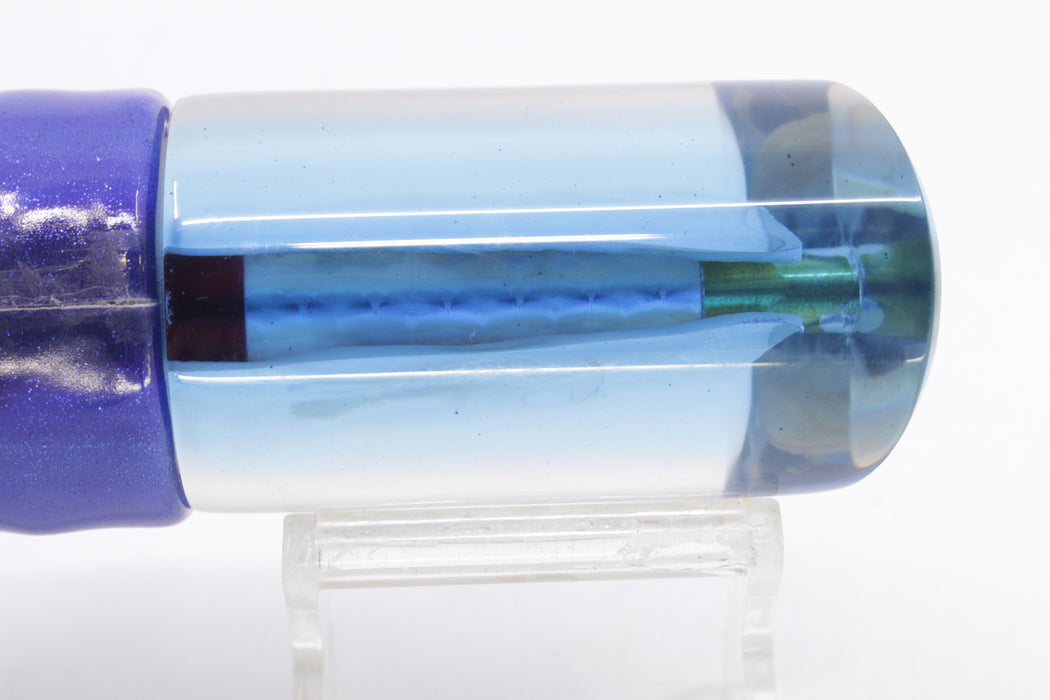 Crampton Baits Real White MOP Blue Back 1/4 Tonner 12" 6.5oz Fire Tailz Blue Dream