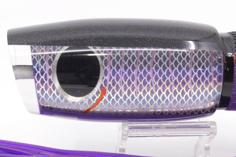 Amaral Lures Purple Pearl Silver Rainbow Scale Black Back Naja 16" 14.5oz Black-Purple