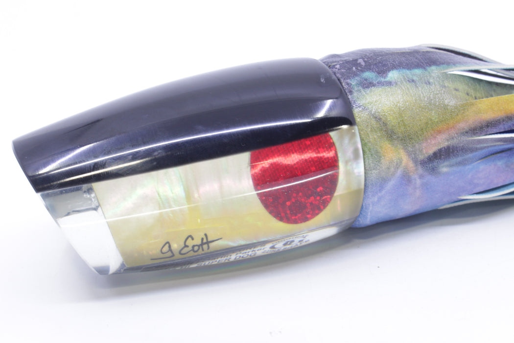 Marlin Magic Golden MOP Black Back Red Eyes Super Dog 16" 17oz ALV Yellowfin
