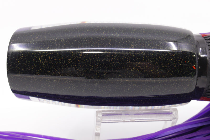 Amaral Lures Purple Pearl Silver Rainbow Scale Black Back Naja 16" 14.5oz Black-Purple