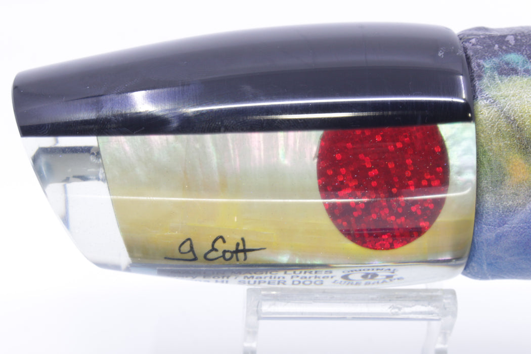 Marlin Magic Golden MOP Black Back Red Eyes Super Dog 16" 17oz ALV Yellowfin