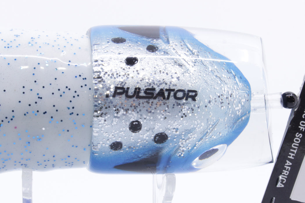 Pulsator Lures Blue-Black Fish Head Dominator Bonito 14" 10oz Skirted Blue-Black-White GZE