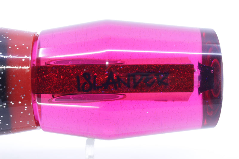Bonze Lures Red Rainbow Black Eyes Islander 12" 8.7oz Skirted Red with Black Bars