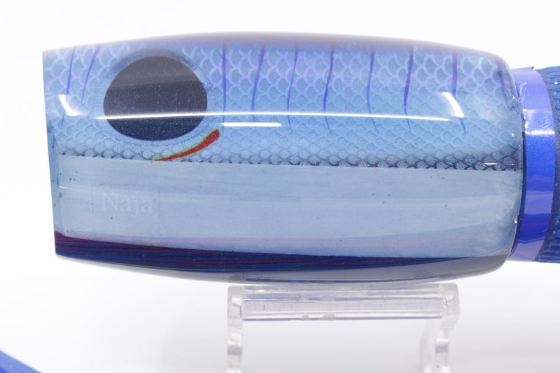 Amaral Lures Ice Blue Rainbow Scale Blue Back Naja 16" 14.5oz Blue/Pink
