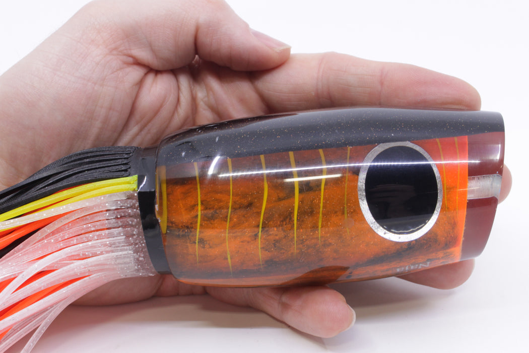 Amaral Lures Orange-Black Marbled Black Back Naja 16" 14.5oz Black-Clear/Orange