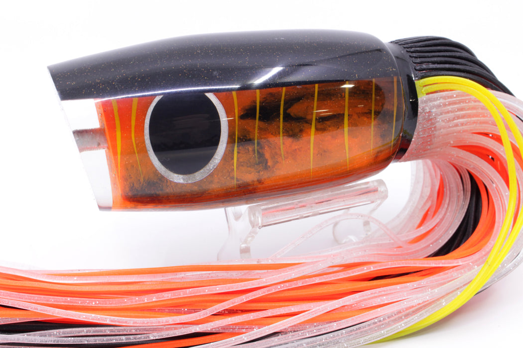Amaral Lures Orange-Black Marbled Black Back Naja 16" 14.5oz Black-Clear/Orange