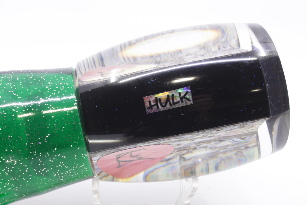 Bonze Lures Paua Shell Red Eyes Hulk 16" 18.5oz Skirted Black-Green