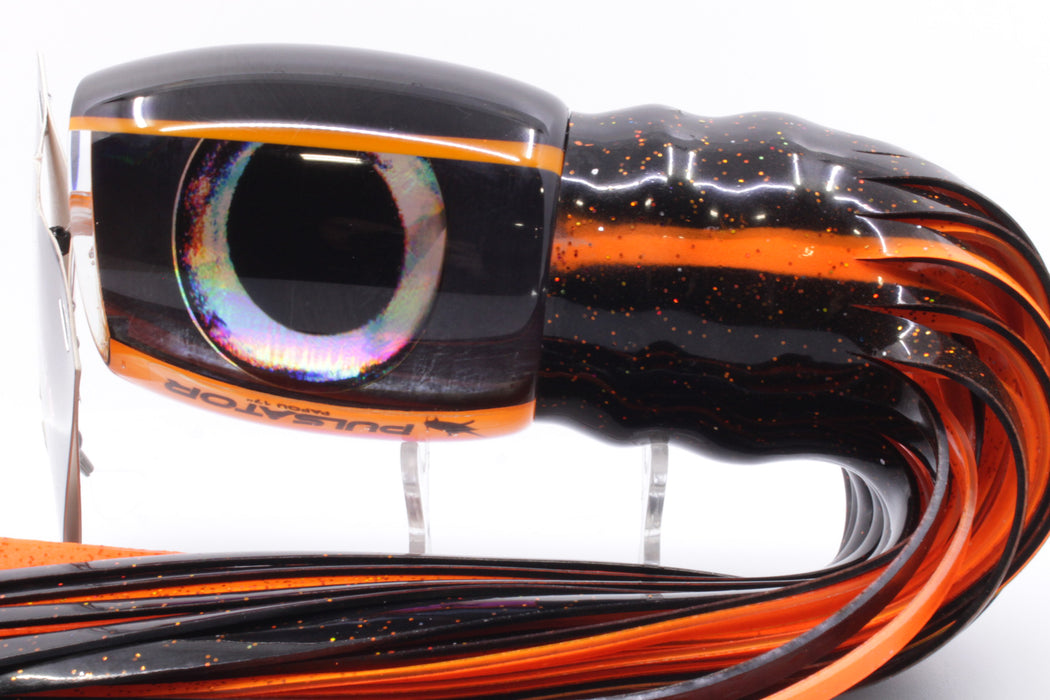 Pulsator Lures Steel Rainbow Black-Orange Back Taxi Eyes Papou 17" 25oz Skirted