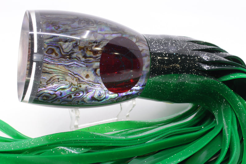 Bonze Lures Paua Shell Red Eyes Hulk 16" 18.5oz Skirted Black-Green
