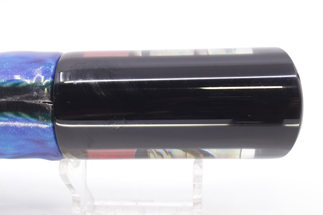 Crampton Baits Real Cracked Abalone Black Back Tube 12" 7.2oz Fire Tailz Skipjack