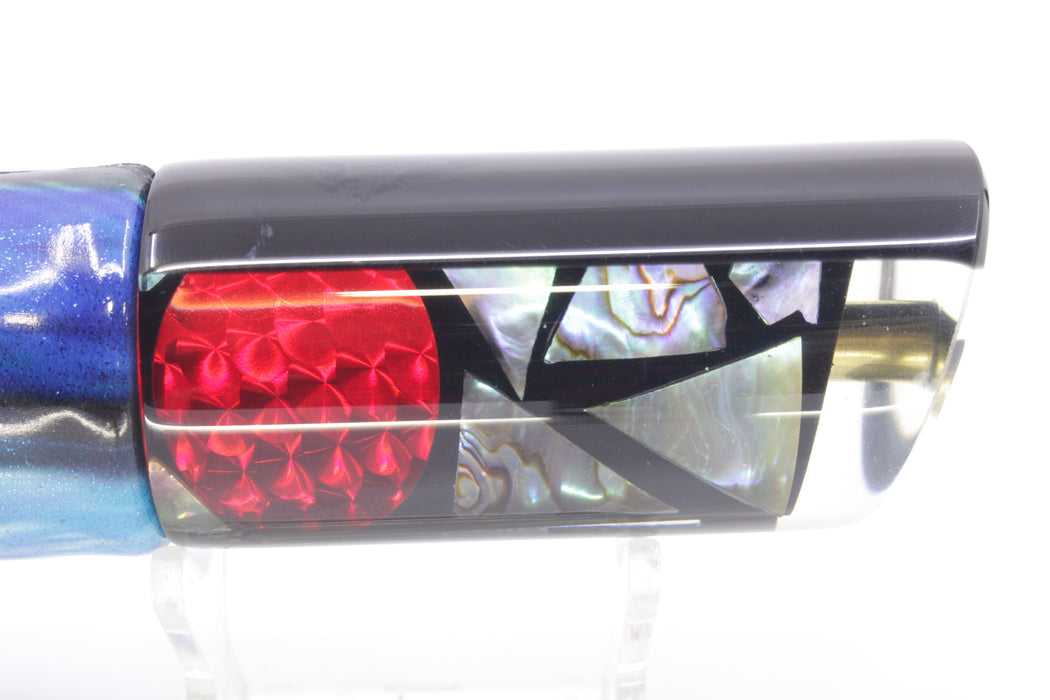 Crampton Baits Real Cracked Abalone Black Back Tube 12" 7.2oz Fire Tailz Skipjack