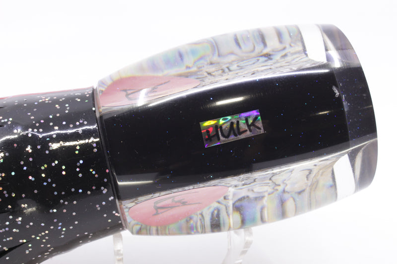 Bonze Lures Paua Shell Red Eyes Hulk 16" 18.5oz Skirted Black/Orange-Yellow