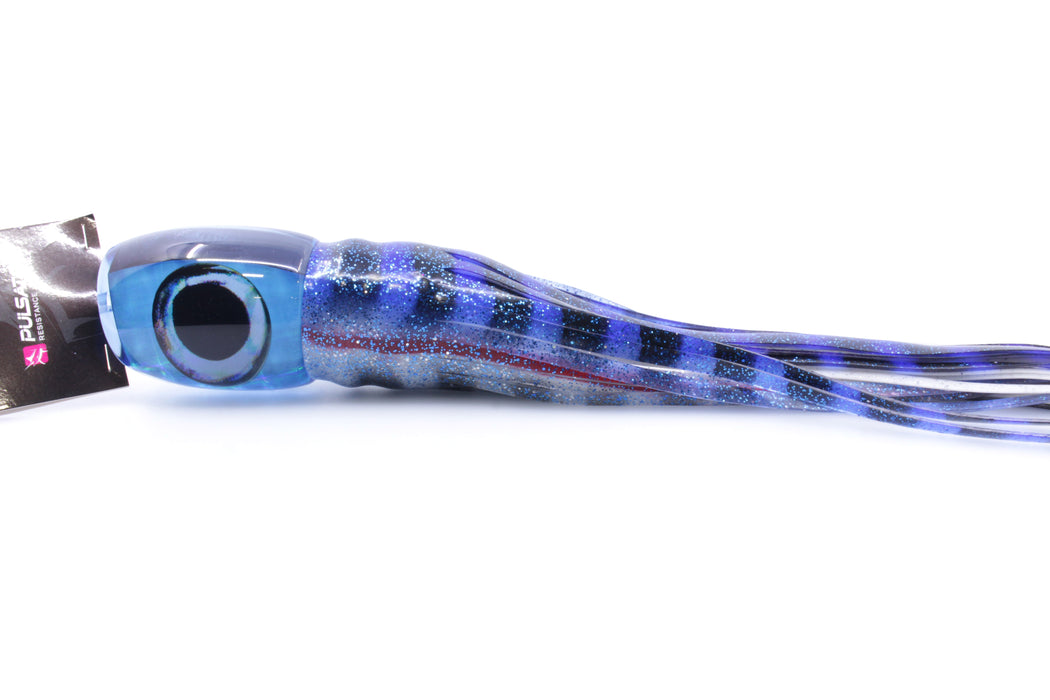 Pulsator Lures Blue Rainbow Black Back Taxi Eyes Papou 17" 25oz Skirted