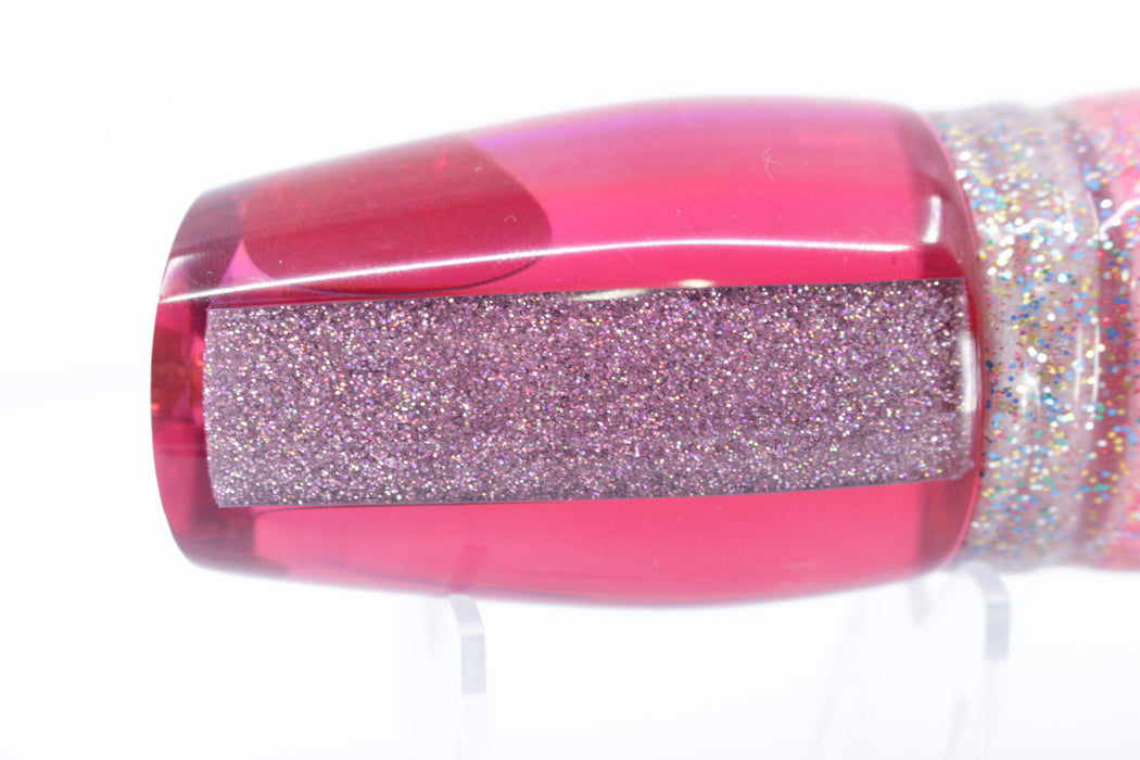 Koya Lures Pink Rainbow Pink Glitter Pearl Medium 861 12" 9.3oz Skirted Firecracker-Pink