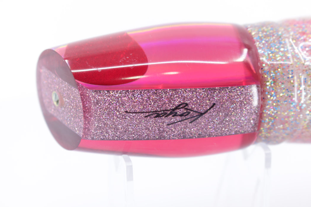 Koya Lures Pink Rainbow Pink Glitter Pearl Medium 861 12" 9.3oz Skirted Firecracker-Pink