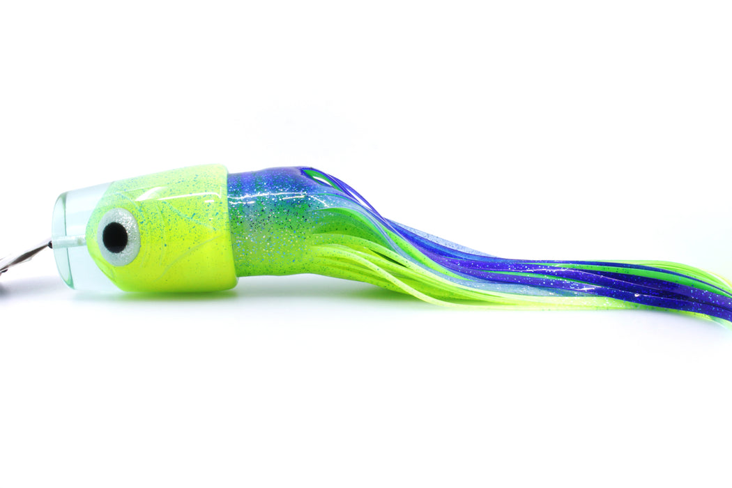 Pulsator Lures Yellow-Blue Splattered Fish Head Big Bad John Teaser 40oz Skirted