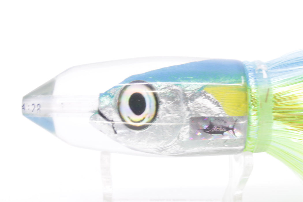 Aloha Lures Ice Blue-Turquoise Back Yellow Fins Deep Six Malolo 9" 6.5oz Strobez