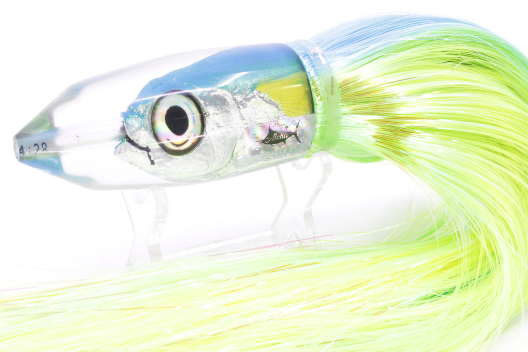 Aloha Lures Ice Blue-Turquoise Back Yellow Fins Deep Six Malolo 9" 6.5oz Strobez