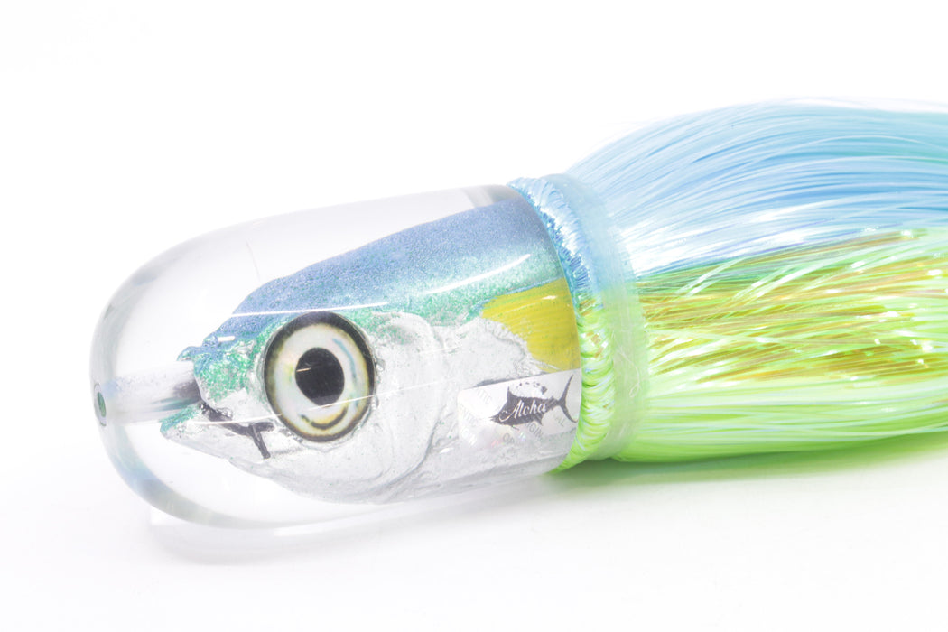 Aloha Lures Ice Blue-Turquoise Back Large Magic Malolo 12" 7oz Strobez Ice Blue-Green