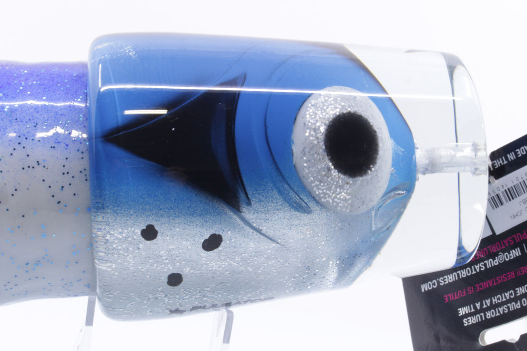 Pulsator Lures Blue Fish Head Big Bad John Teaser 40oz Skirted Blue-White