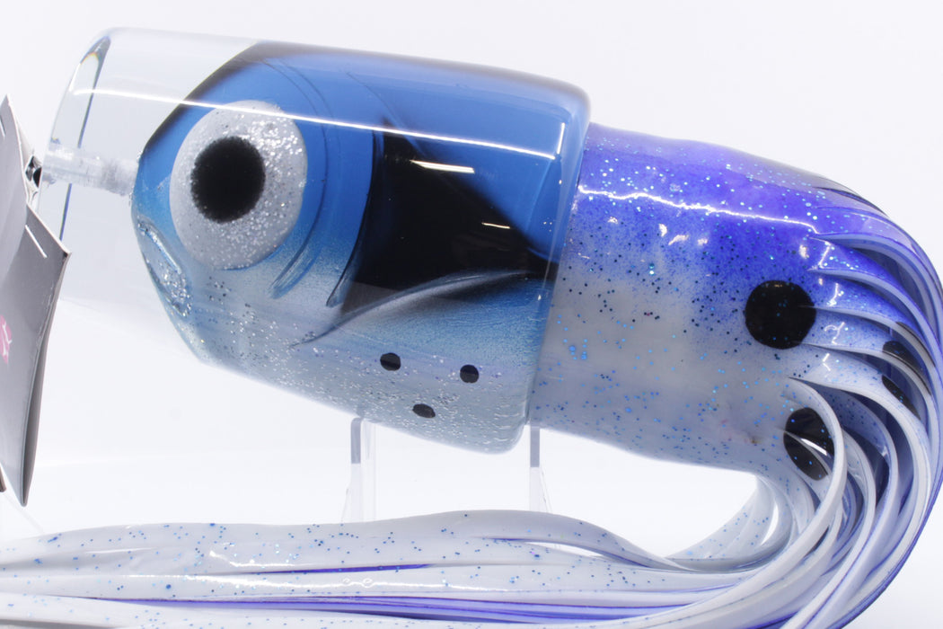 Pulsator Lures Blue Fish Head Big Bad John Teaser 40oz Skirted Blue-White