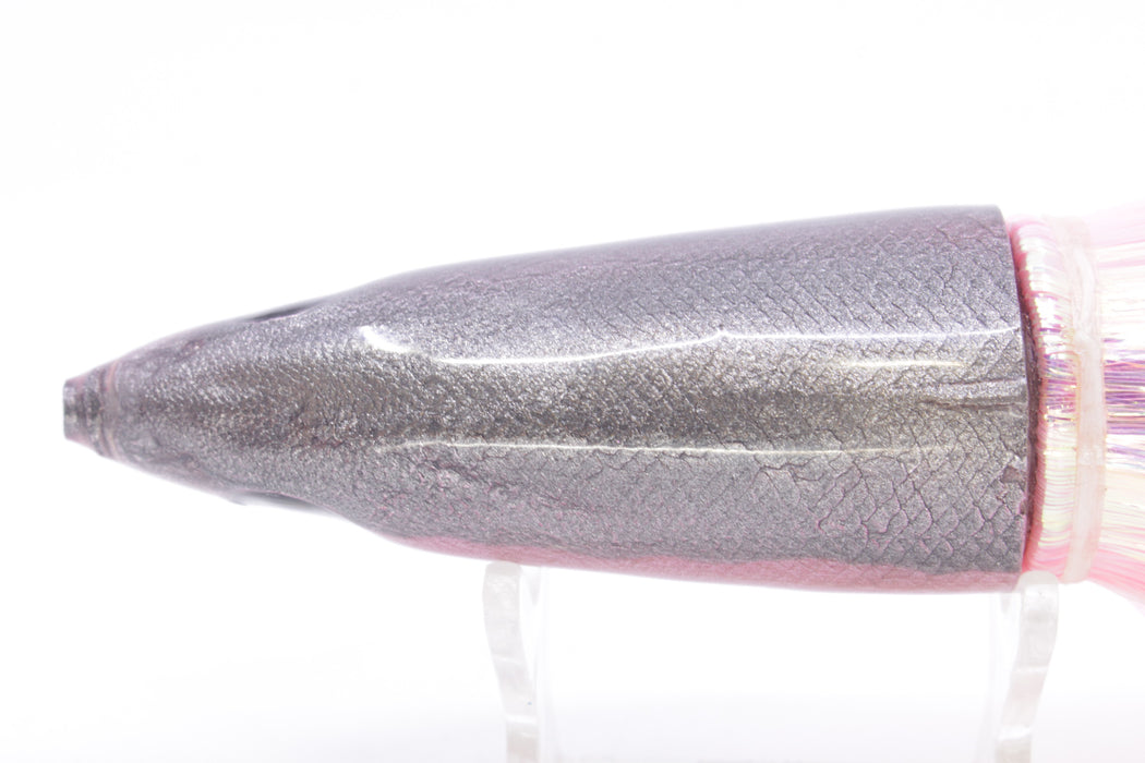 Ali'i Kai Lures Silver-Pink Redbait 9"+ 8.7oz Flashabou Pink/Orange-White