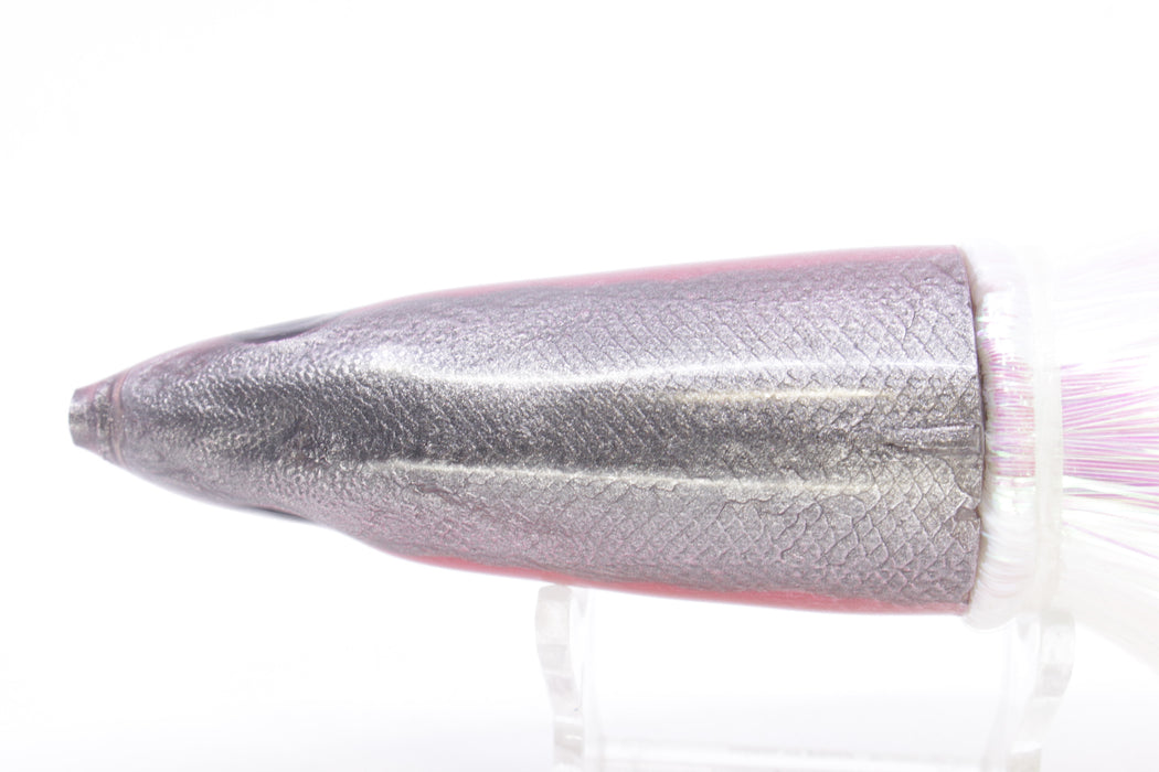 Ali'i Kai Lures Silver-Pink Redbait 9"+ 9.8oz Strobez White/Pink