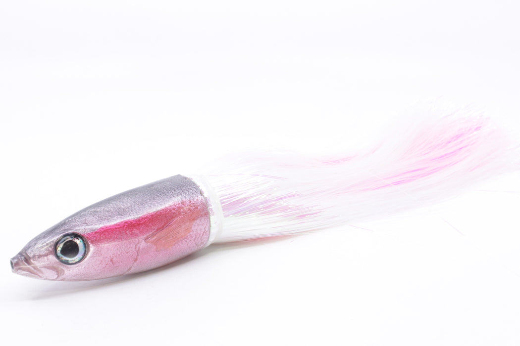 Ali'i Kai Lures Silver-Pink Redbait 9"+ 9.8oz Strobez White/Pink