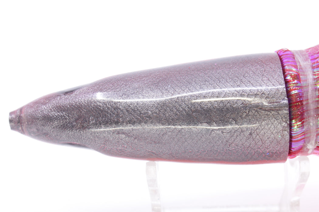 Ali'i Kai Lures Silver-Pink Redbait 9"+ 9.8oz Strobez Red-Pink/White