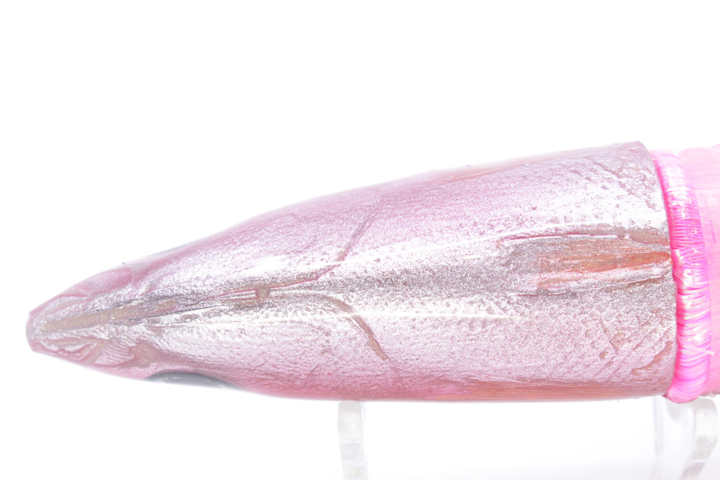 Ali'i Kai Lures Silver-Pink Redbait 9"+ 9.8oz Strobez Red-Pink/White