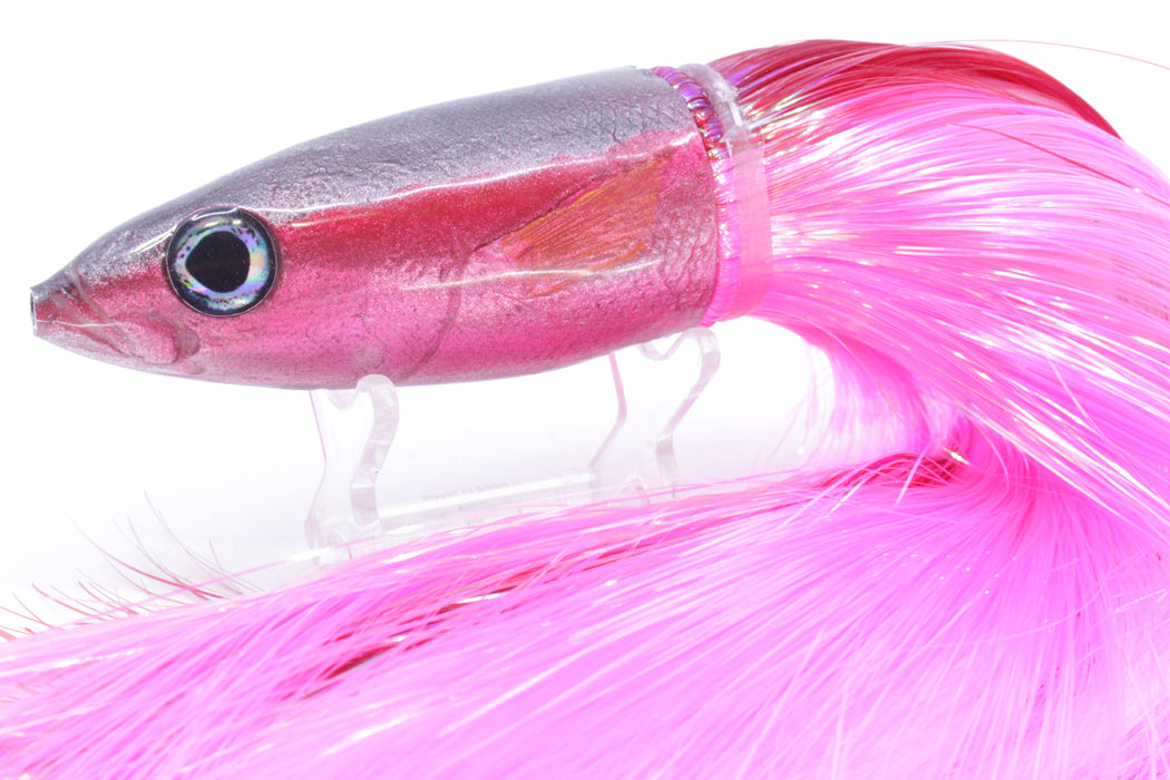 Ali'i Kai Lures Silver-Pink Redbait 9"+ 9.8oz Strobez Red-Pink/White