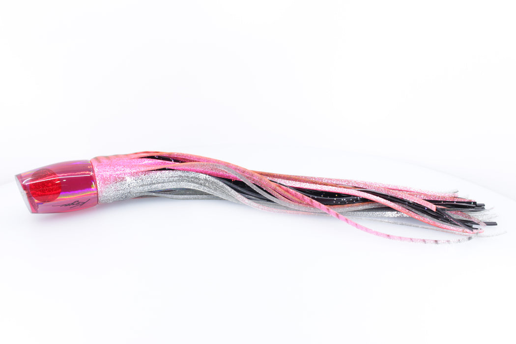 Koya Lures Pink Rainbow Pearl Red Eyes Small 861 10" 7oz Skirted Pink-Silver-Black