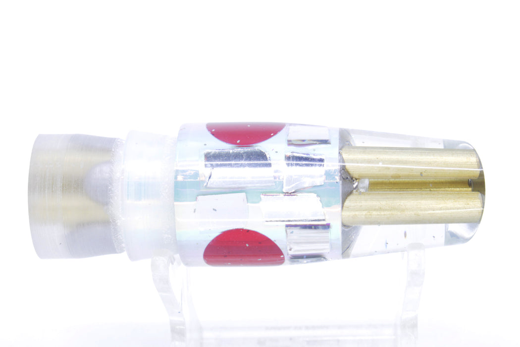 Tanigawa Lures Ice Rainbow Cracked Glass Red Eyes 2-Hole Slant 7" 5oz