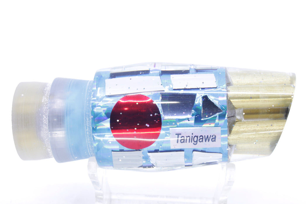 Tanigawa Lures Ice Blue Rainbow Cracked Glass 4-Hole Slant 9"+ 7.5oz