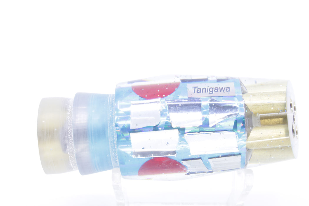 Tanigawa Lures Ice Blue Rainbow Cracked Glass 4-Hole Slant 9"+ 7.5oz