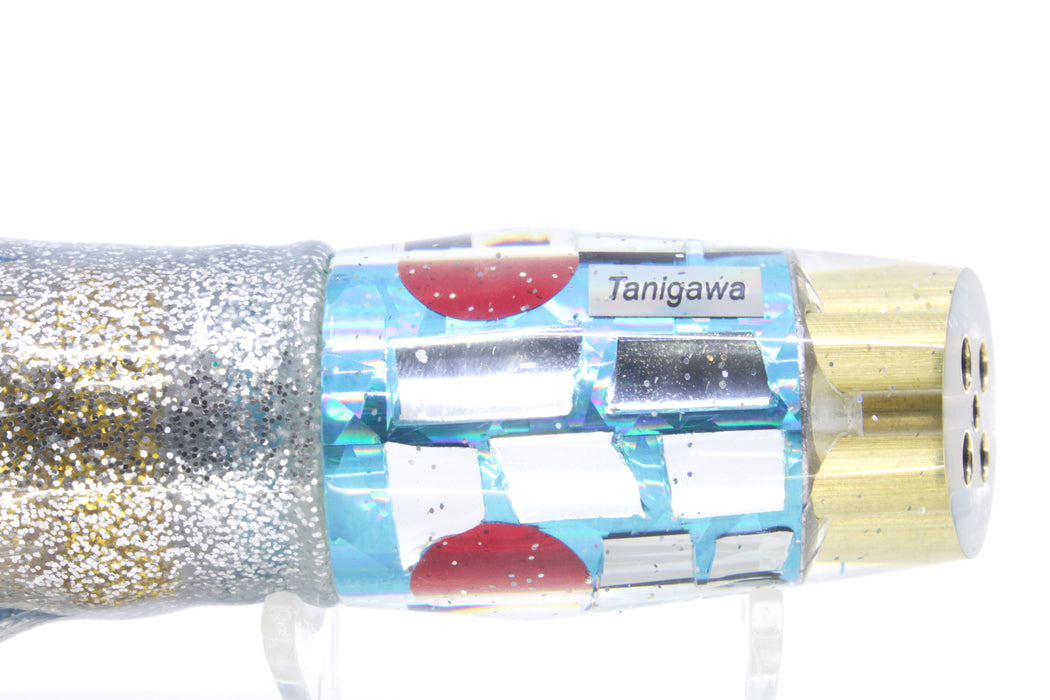 Tanigawa Lures Ice Blue Rainbow Cracked Glass 4-Hole Slant 9"+ 11oz Skirted
