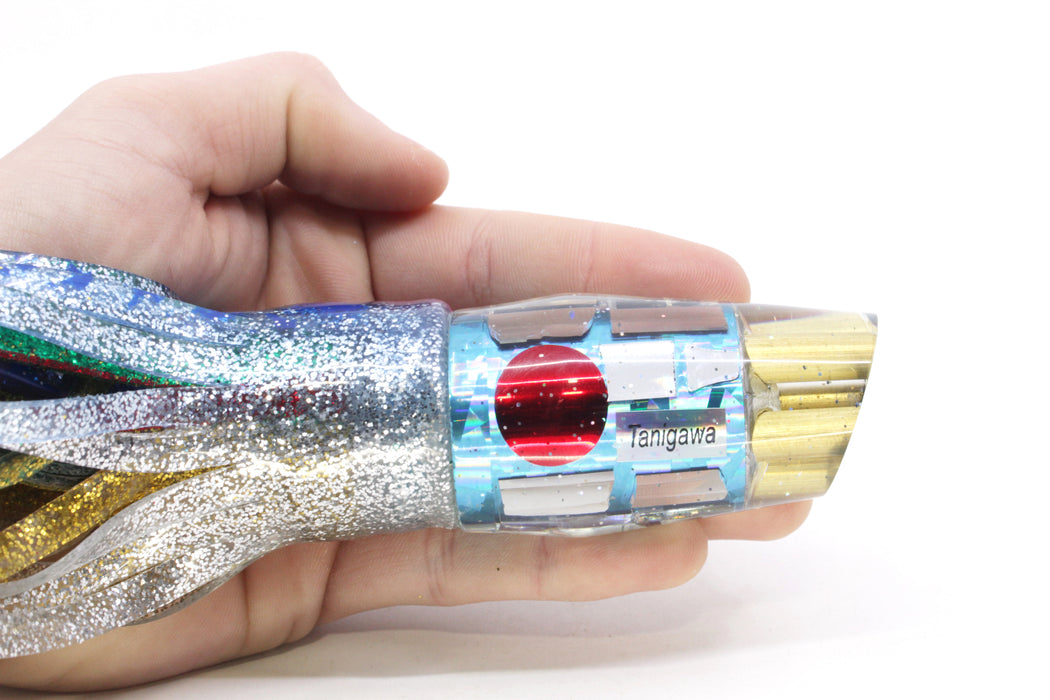 Tanigawa Lures Ice Blue Rainbow Cracked Glass 4-Hole Slant 9"+ 11oz Skirted