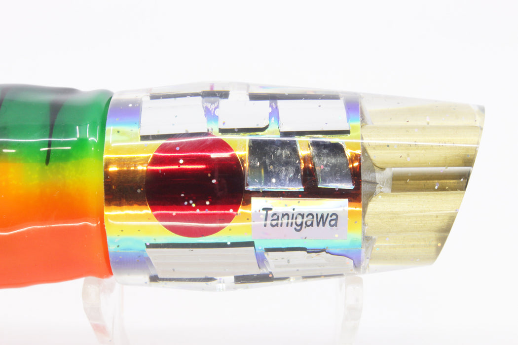 Tanigawa Lures Sunset Rainbow Cracked Glass 4-Hole Slant 9"+ 11oz Skirted Guacamaya