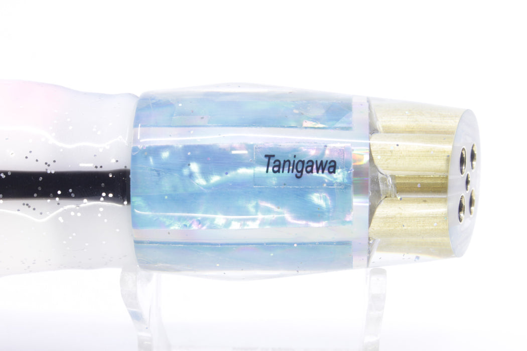 Tanigawa Lures Ice Blue MOP 4-Hole Slant 9"+ 11oz Skirted Gay Bob