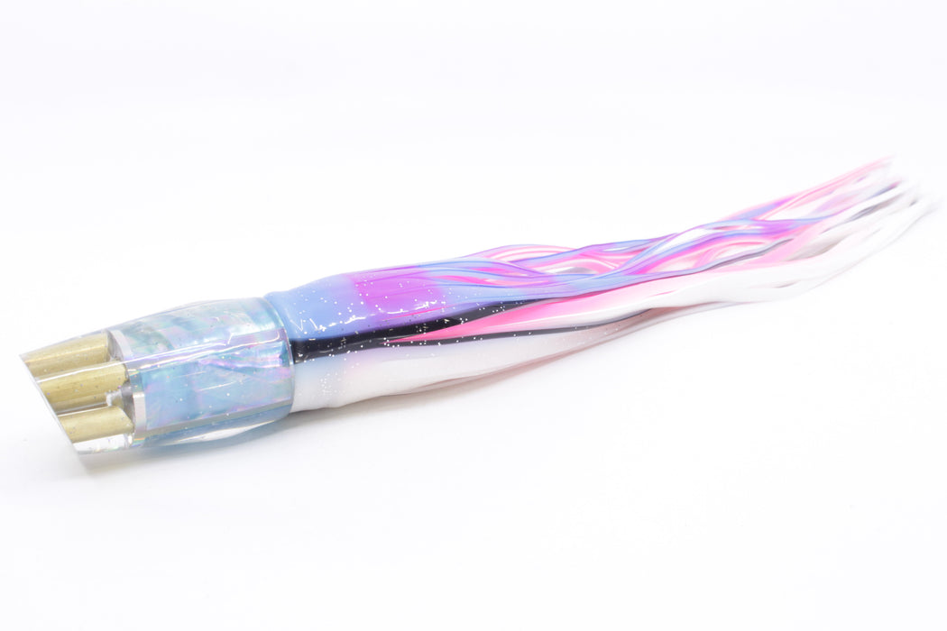 Tanigawa Lures Ice Blue MOP 4-Hole Slant 9"+ 11oz Skirted Gay Bob