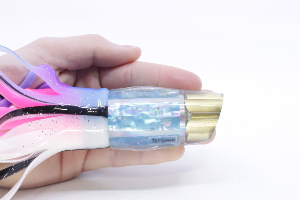 Tanigawa Lures Ice Blue MOP 4-Hole Slant 9"+ 11oz Skirted Gay Bob