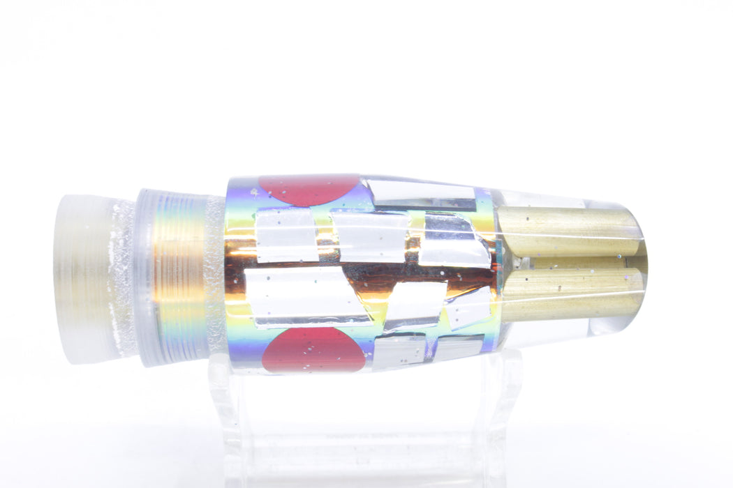 Tanigawa Lures Sunset Rainbow Cracked Glass 2-Hole Slant 9"+ 8oz